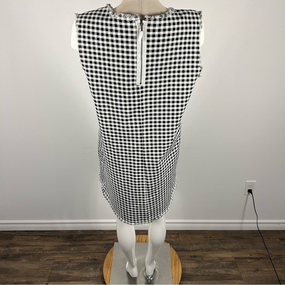RD Style Black and White Gingham Midi Dress M - Picture 3 of 13